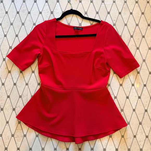 2-Piece, Beyond Travel Red Peplum Blouse and Matching Crop Pants. EUC - Picture 7 of 10